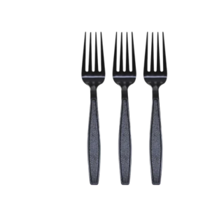 Black Extra Heavyweight Plastic Forks